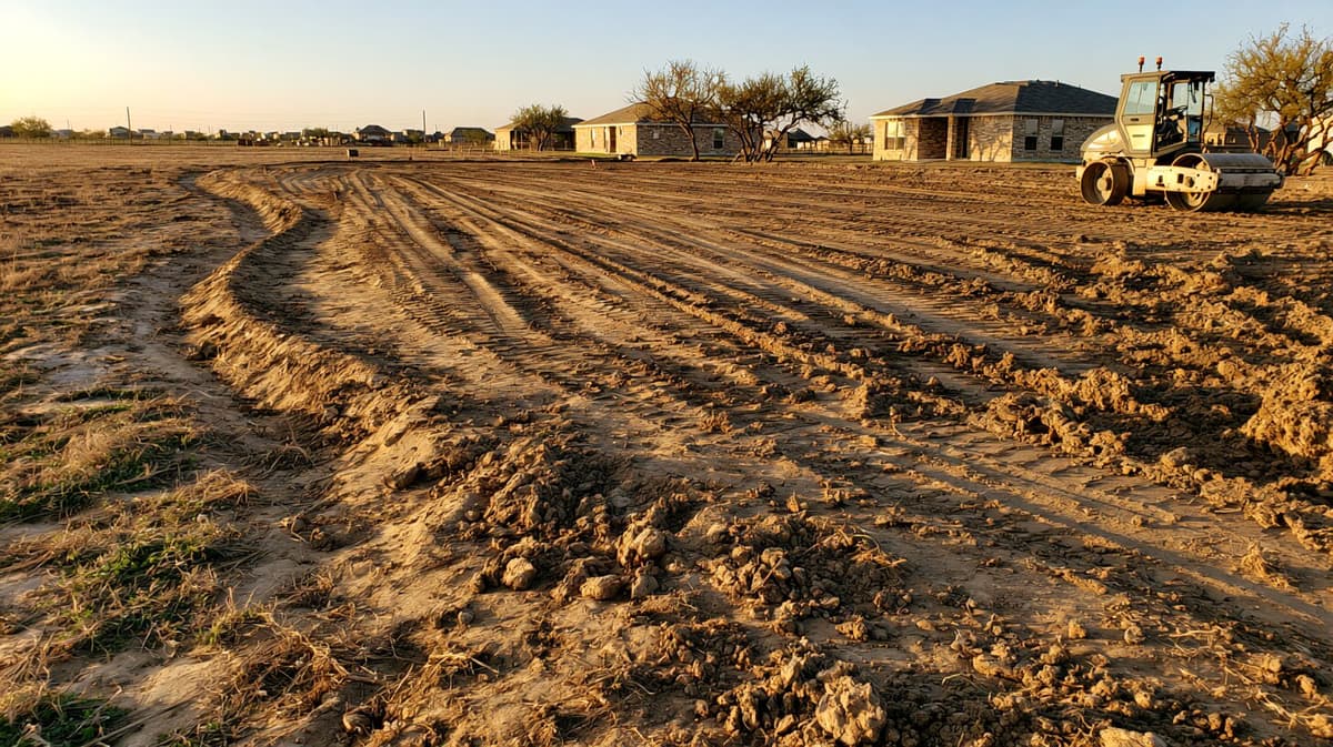Graded, compacted lot ready for construction